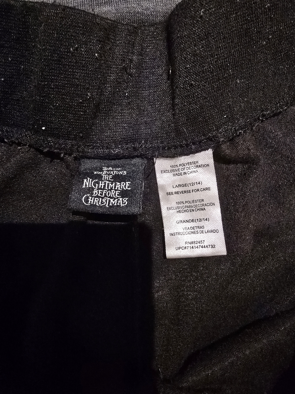 Nightmate Before Christmas Black and Silver Graphic Lounge Pants - Picture 3 of 5